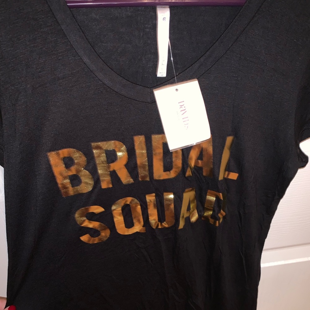 Bridal squad black T-shirt